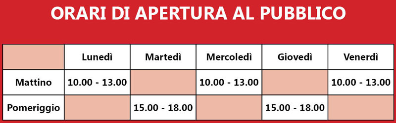 Orari apertura